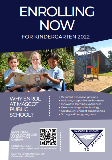 Kindergarten Enrolling Now 2022 - Mascot Public School